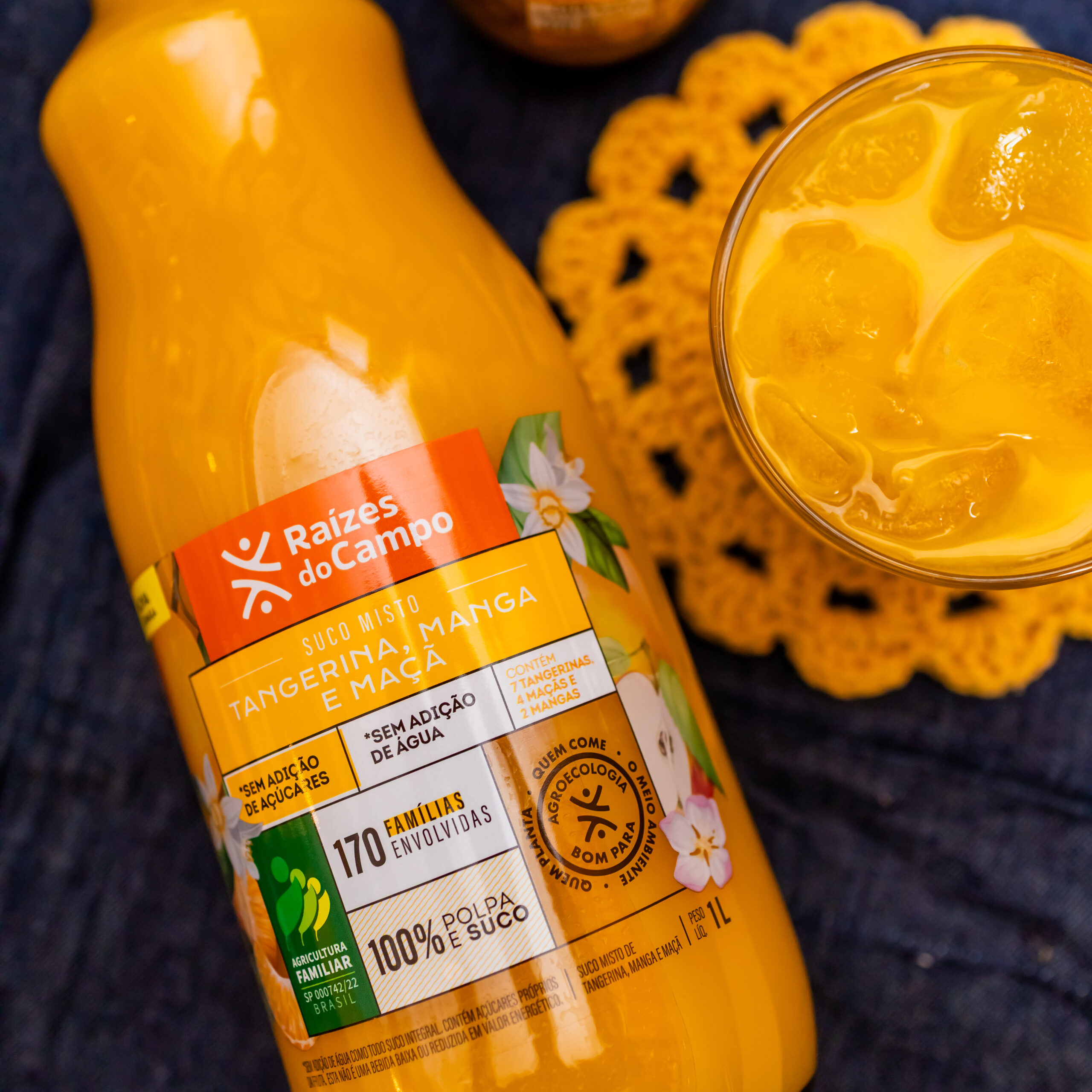 Kit 6 Unidades de Suco Misto Integral 6x1 Litro (Manga, Tangerina e Maçã) - Imagem 4