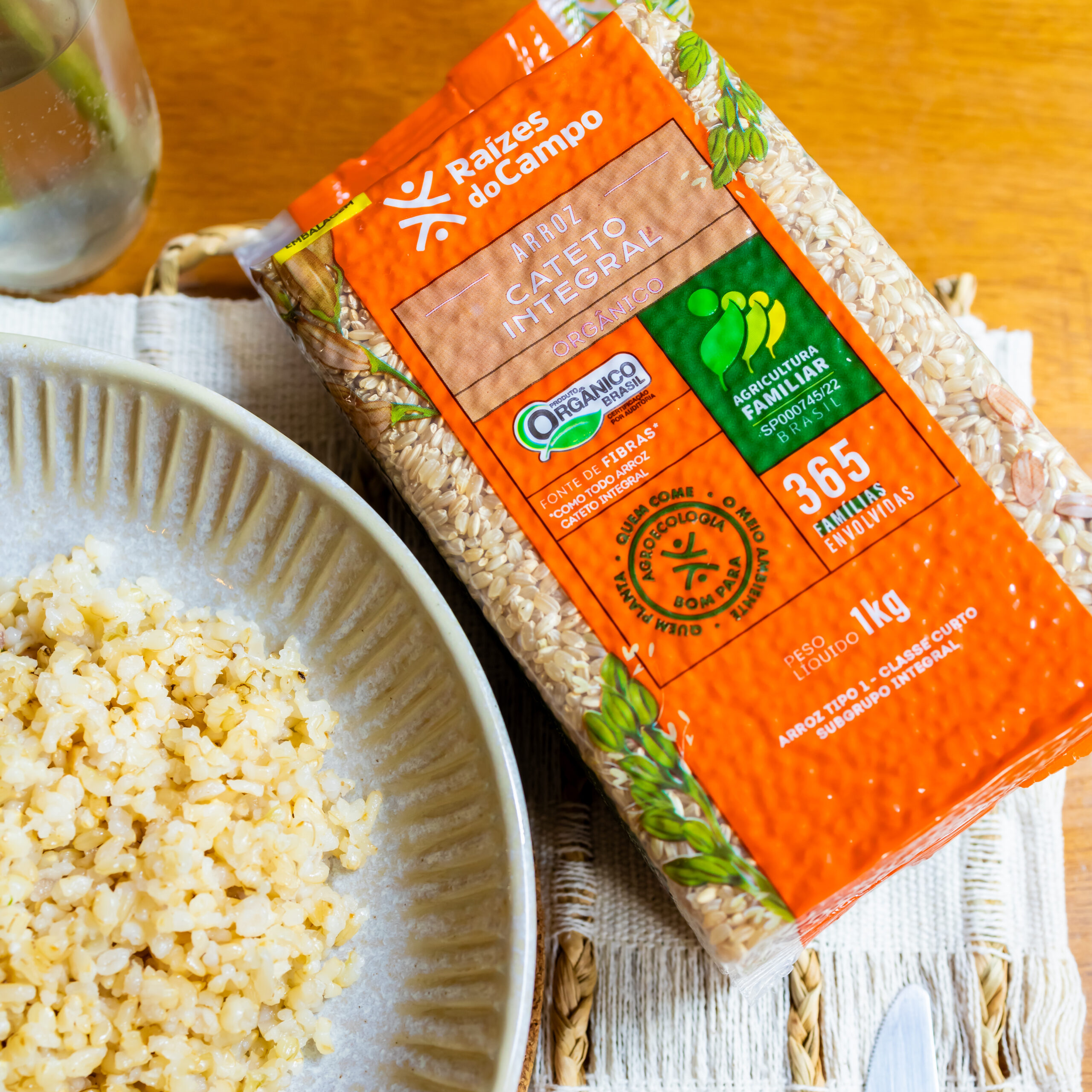 Kit 3 Unidades de Arroz Cateto Integral Orgânico 1kg - Imagem 7