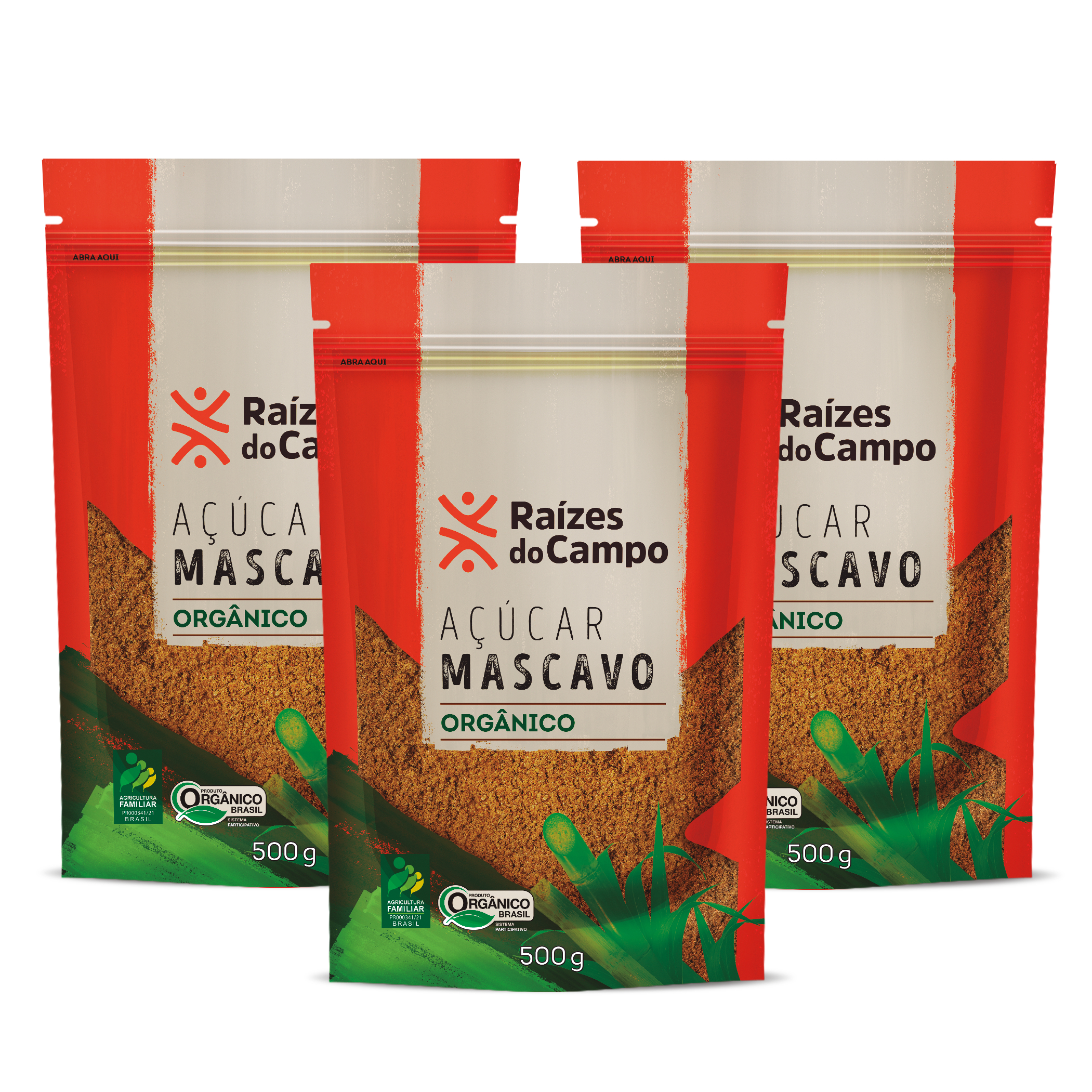 Kit 15 Unidades de Açúcar Mascavo Orgânico 500g
