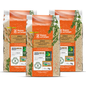 Kit 10 Unidades de Arroz Cateto Integral Orgânico 1kg