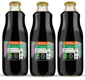 Kit 3 Unidades de Suco de Uva Integral Orgânico 1 Litro