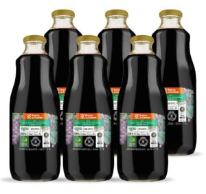 Kit 6 Unidades de Suco de Uva Integral Orgânico 1 Litro