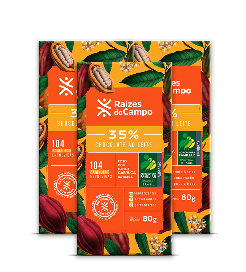 Chocolate ao Leite 35% Cacau 80g (Pack com 12)