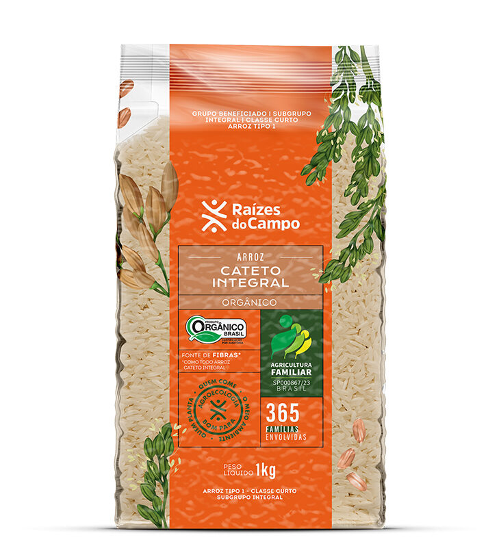 Arroz Cateto Integral Orgânico 1kg - Imagem 2
