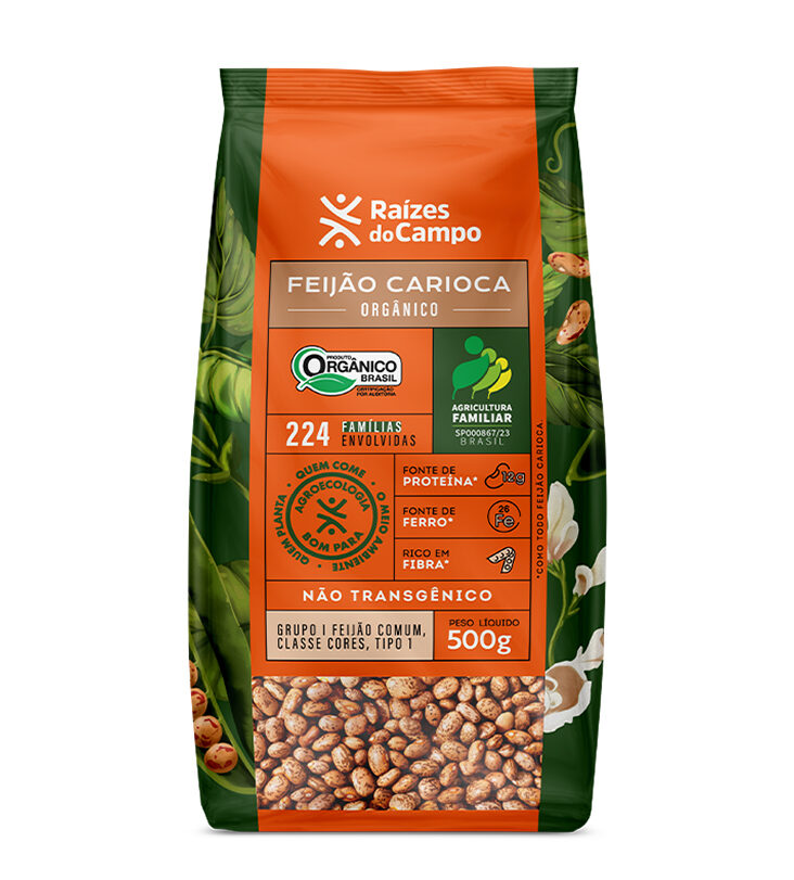 Kit 14 Unidades de Feijão Carioca Orgânico 14x500g - Imagem 2