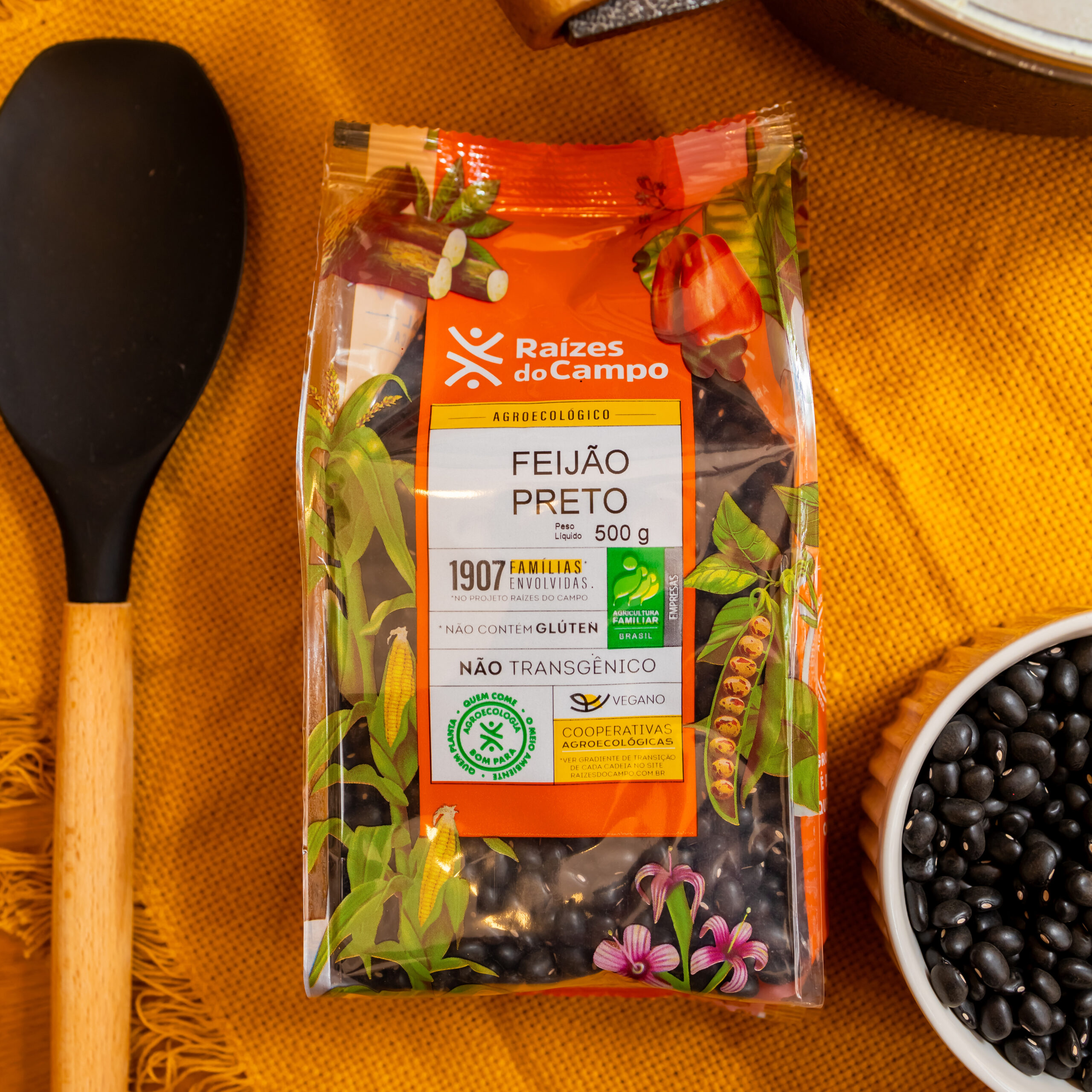 Kit 14 Unidades de Feijão Preto Ecológico 14x500g - Imagem 4