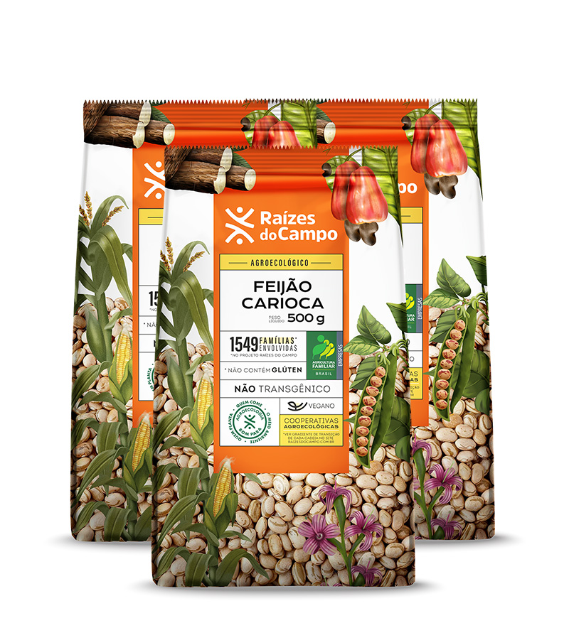 Kit 3 Unidades de Feijão Carioca 500g