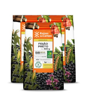 Kit 14 Unidades de Feijão Preto Ecológico 14x500g