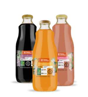 Suco Integral 1 Litro (Pack com 3 sabores variados - Uva, Goiaba e Misto)