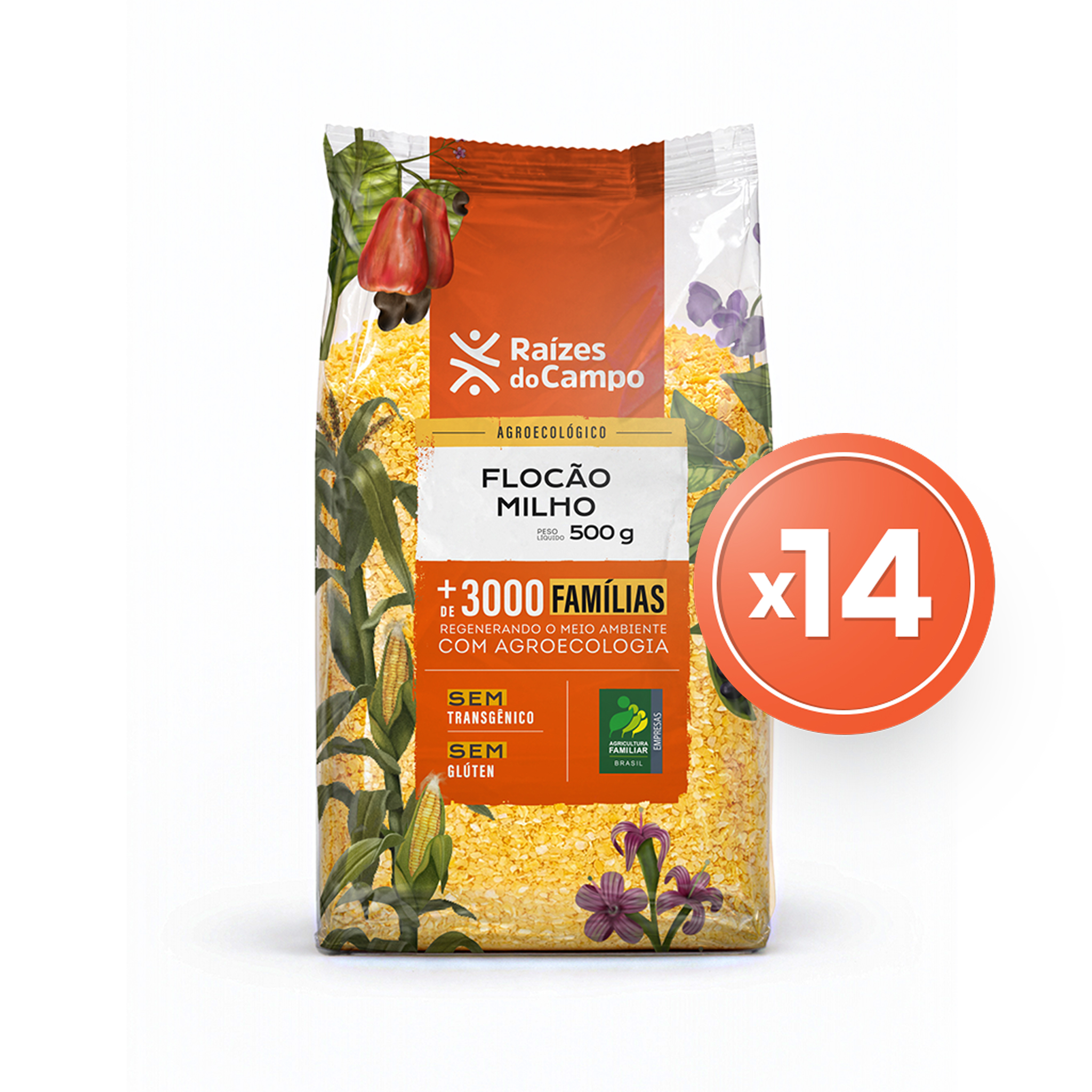 Pack – 14 Unidades de Flocão de Milho (500g)